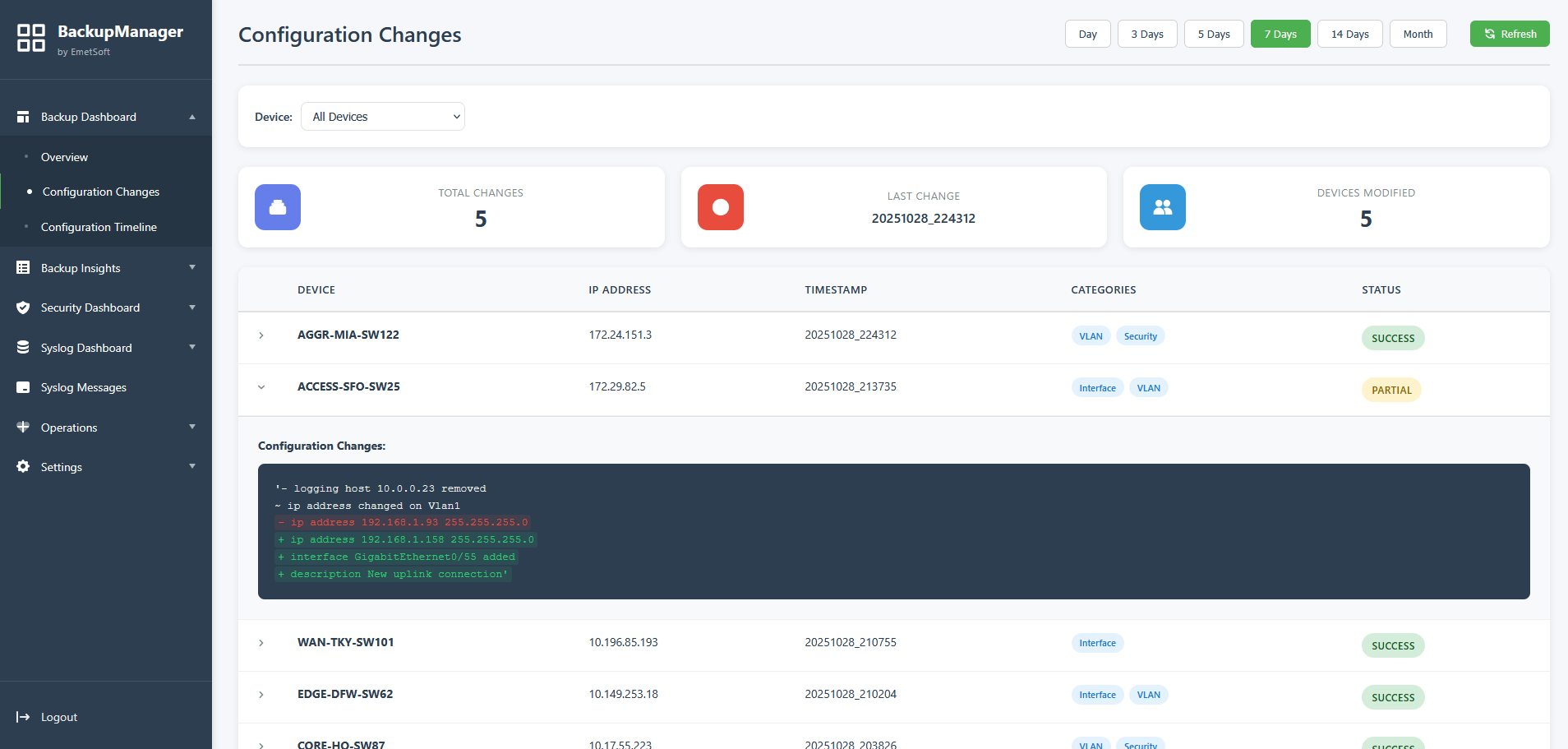 Network Backup Manager Screenshot 2