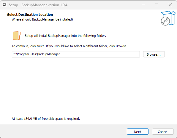 Select installation destination